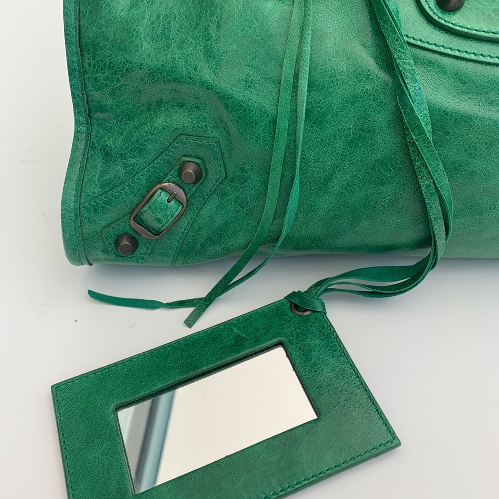Balenciaga Green Classic City Leather Tote Bag - Picture 3 of 8